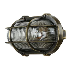 Lido Antike Außenlampe Wand Echt-Messing SKIATHOS< Rustikale Lampen|Metall Lampen