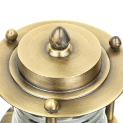 Lido Antike Außenleuchte Sockellampe MYKO Echt-Messing< Rustikale Lampen|Messinglampen