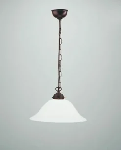 Berliner Messingleuchten Antike Pendelleuchte Glas Messing Ø35 cm E27 blendarm< Hängelampen|Bürolampen