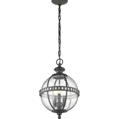 Elstead Antike Pendelleuchte Kugel Schirm Regenglas außen< Vintage Lampen|Hängeleuchten Außen