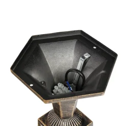 Rabalux Antike Sockellampe Außen TOSCANA E27 Gold IP43< Rustikale Lampen|Wegeleuchten