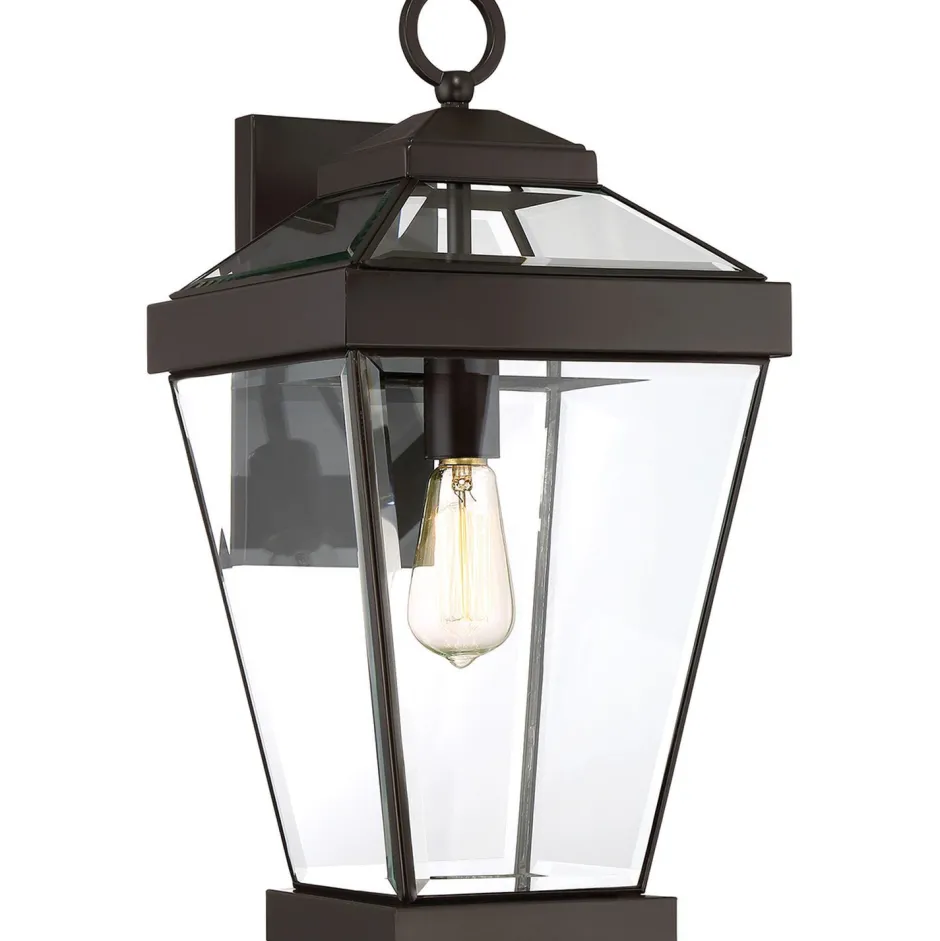 Außenwandleuchten|Außenleuchten Antik*Elstead Antike Wandleuchte IP44 Vintage Metall Glas E27