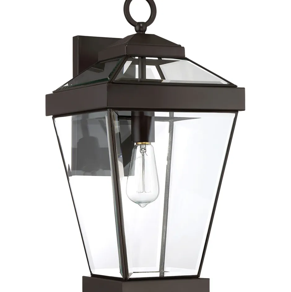 Außenwandleuchten|Außenleuchten Antik*Elstead Antike Wandleuchte IP44 Vintage Metall Glas E27