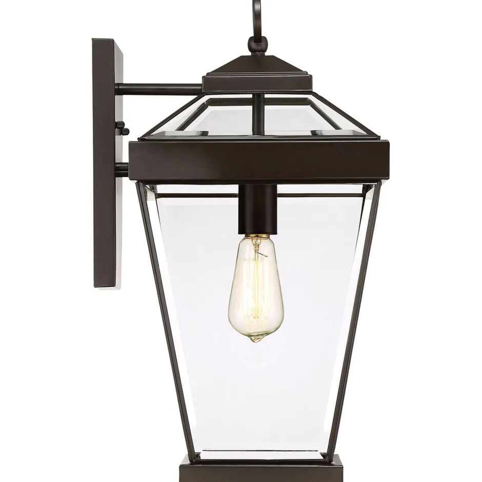 Außenwandleuchten|Außenleuchten Antik*Elstead Antike Wandleuchte IP44 Vintage Metall Glas E27