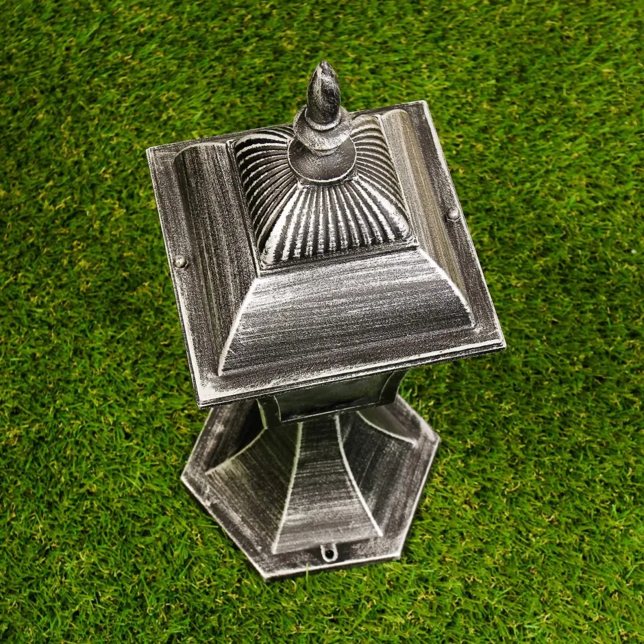 Rustikale Lampen|Wegeleuchten*Rabalux Antike Wegeleuchte Garten TOSCANA Silber regenfest