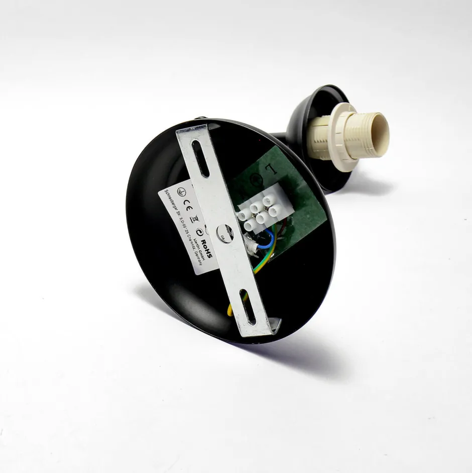 Easylight ATHEN Wandlampe Landhaus Schwarz Alabaster Glas< Glaslampen|Rustikale Lampen