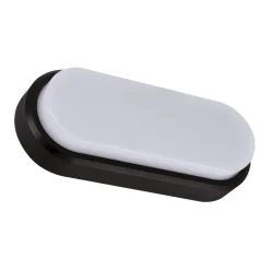 Badezimmer Lampe|Feuchtraumleuchten*Strühm Außen Deckenlampe LED Schwarz Weiß IP65 4100 K oval