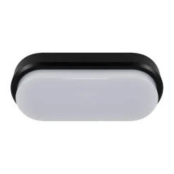 Badezimmer Lampe|Feuchtraumleuchten*Strühm Außen Deckenlampe LED Schwarz Weiß IP65 4100 K oval