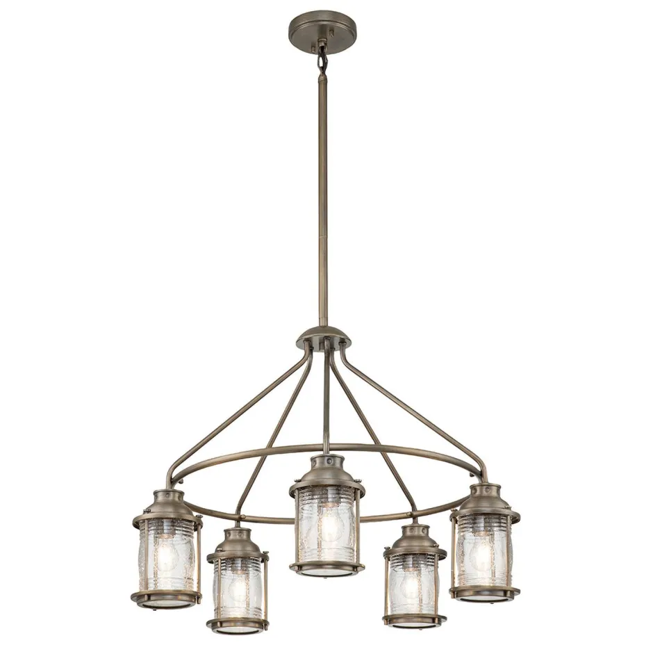 Elstead Außen Deckenleuchte verstellbar B: 62,5 cm 5x E27 IP44< Gartenlaternen|Industrie Lampen