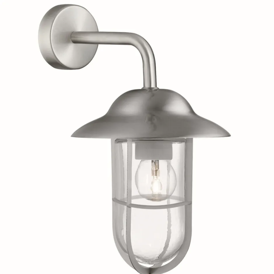 Außenleuchten Antik|Außenwandleuchten*Searchlight Außen Gartenlampe maritim Silber satiniert