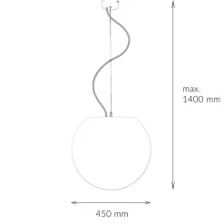 Nowodvorski Außen Hängeleuchte Weiß rund Ø45cm< Moderne Lampen|Hängeleuchten Außen