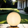 SU-MA Außen Kugellampe Ø30 cm Weiß IP44 E27< Metall Lampen|Kugellampen