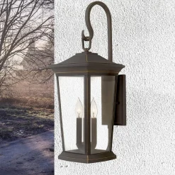 Rustikale Lampen|Vintage Lampen*Elstead Außen Laterne in Bronze Rustikal IP44 Haustür