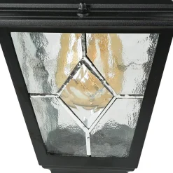 Rustikale Lampen|Vintage Lampen*Elstead Außen Laterne Schwarz Rustikal IP43 Haustür Hof