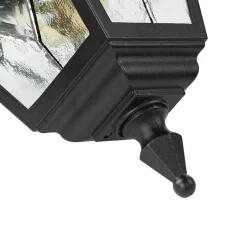 Rustikale Lampen|Vintage Lampen*Elstead Außen Laterne Schwarz Rustikal IP43 Haustür Hof