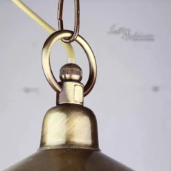 Außenleuchten Antik|Rustikale Lampen*Lido Außen Pendelleuchte aus Echt-Messing Ø20cm ANDROS