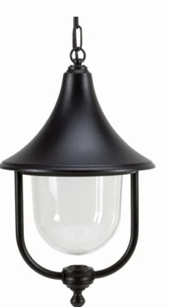 Lido Außen Pendelleuchte Schwarz IP43 Rustikal Aluminium E27< Rustikale Lampen|Hängeleuchten Außen