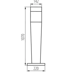 Außenleuchten Antik|Außenleuchten Messing*Kanlux Außen Stehlampe Modern 107 cm Grau Weiß IP44 FLANNA