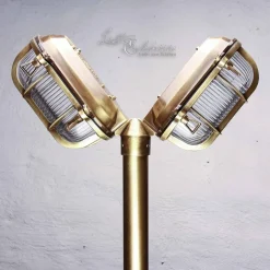 Lido Außen Stehleuchte Antik 2-flmg aus Echt-Messing< Außenleuchten Antik|Rustikale Außenleuchten