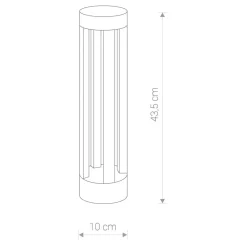 Moderne Lampen|Wegeleuchten*Nowodvorski Außen Stehleuchte LED Grau Tepic