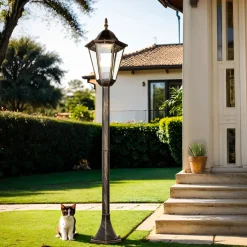Easylight Außen Stehleuchte Schwarz Kupfer wetterfest 1,13m BRISTOL II< Rustikale Lampen|Wegeleuchten