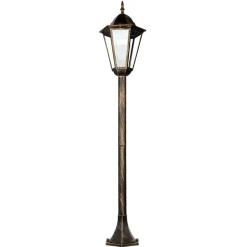 Easylight Außen Stehleuchte Schwarz Kupfer wetterfest 1,13m BRISTOL II< Rustikale Lampen|Wegeleuchten