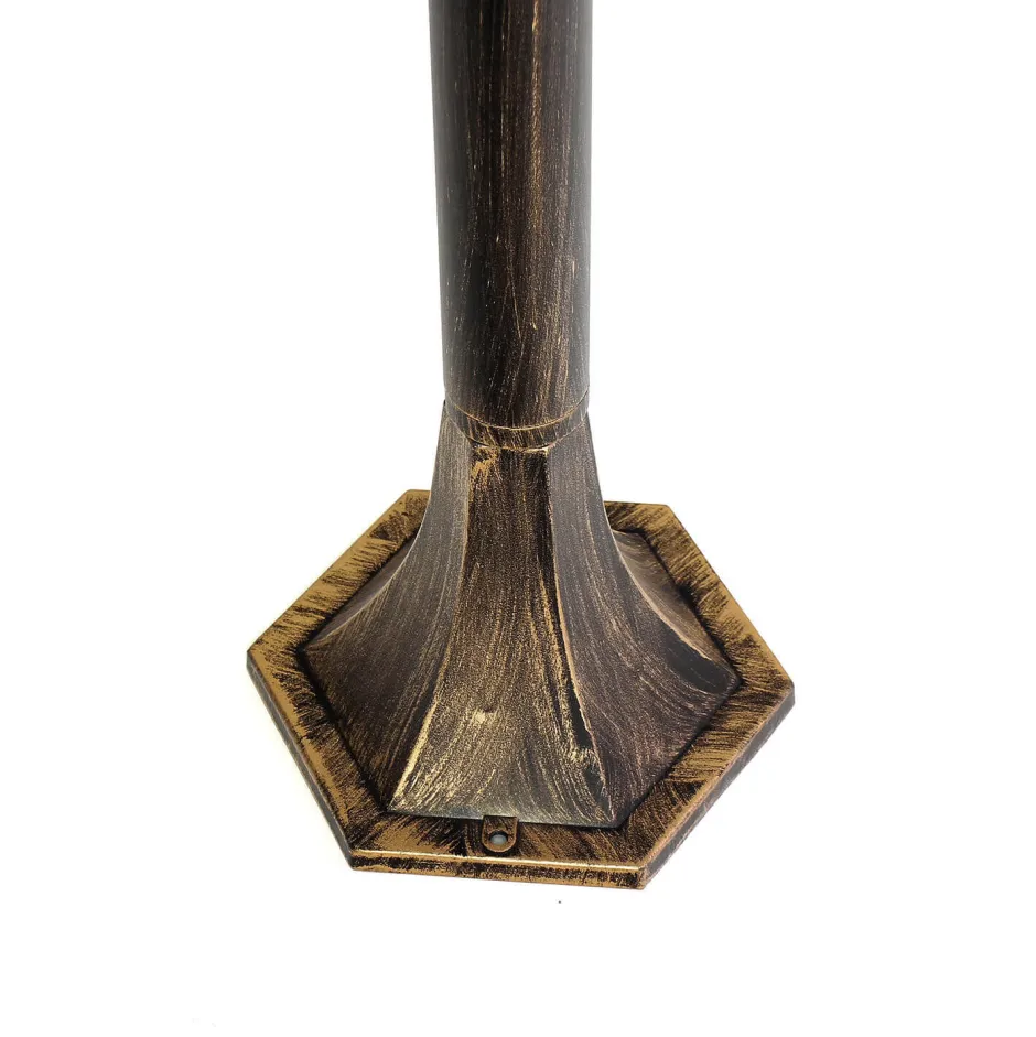 Easylight Außen Stehleuchte Schwarz Kupfer wetterfest 1,13m BRISTOL II< Rustikale Lampen|Wegeleuchten