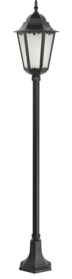SU-MA Außen Stehleuchte Schwarz 165cm Rustikal IP43< Außenleuchten Antik|Gartenlaternen