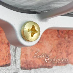 Rustikale Lampen|Metall Lampen*Lido Außen Wandlampe Grau aus Echt-Messing SKIATHOS