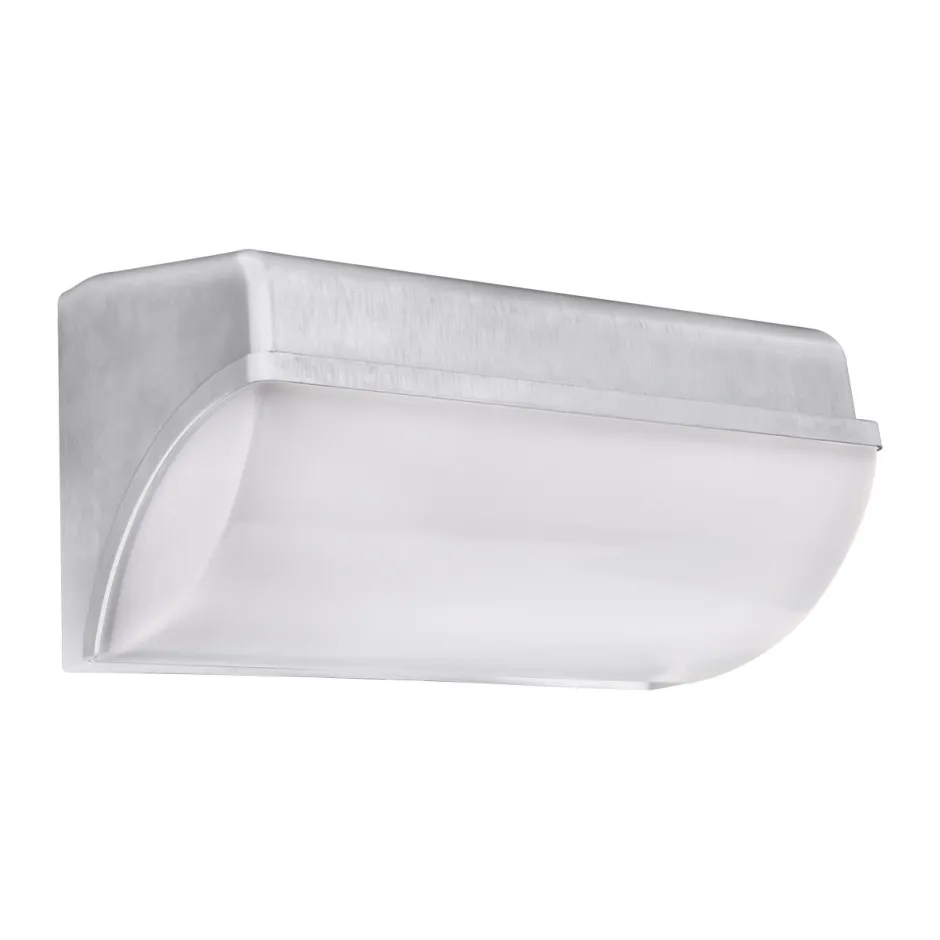 Strühm Außen Wandlampe LED IP65 26 cm breit in Silber Weiß< Außenwandleuchten|Led Außenleuchten