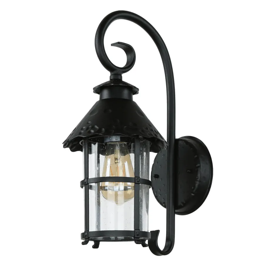 Metall Lampen|Rustikale Lampen*SU-MA Außen Wandlampe Schwarz regenfest Rustikal TOURNAI