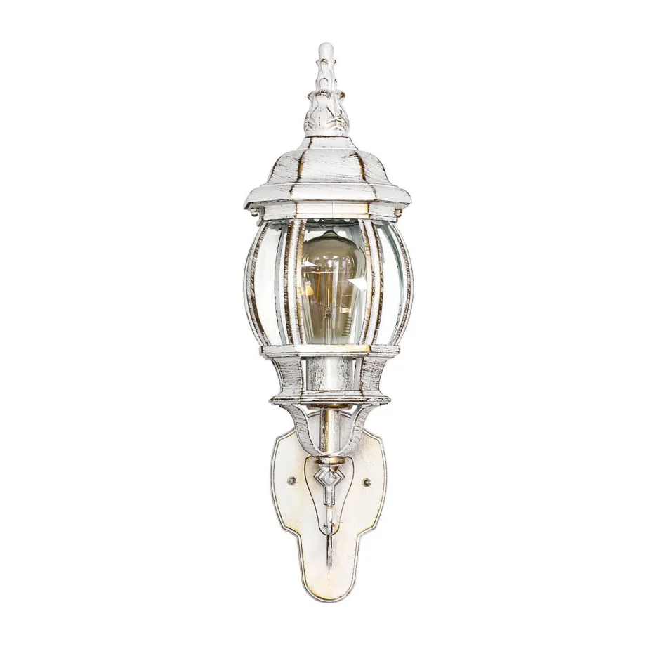 Easylight Außen Wandleuchte BREST in Weiß Gold IP44< Rustikale Lampen|Rustikale Außenleuchten