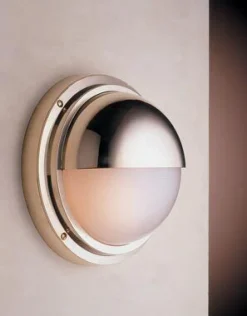 Laura Suardi Außen Wandleuchte LED Messing Schiff IP54 TATI< Außenleuchten Antik|Außenwandleuchten