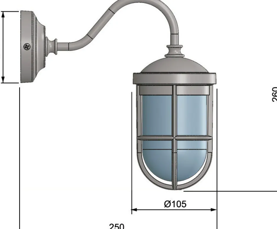 Laura Suardi Außen Wandleuchte Messing IP43 Maritim FIRENZE< Außenleuchten Messing|Außenwandleuchten