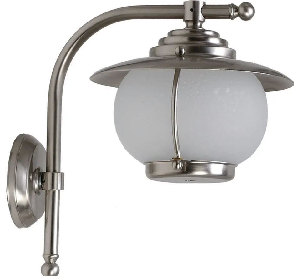 Außenleuchten Antik|Außenwandleuchten*Lido Außenlampe Balkon Echt-Messing Glas rostfrei edel