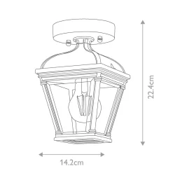 Elstead Außenlampe E27 IP44 Vintage Decke Eingang CHELTENHAM< Metall Lampen|Vintage Lampen