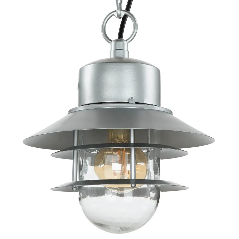 Metall Lampen|Rustikale Lampen*Elstead Außenlampe Edelstahl E27 IP44 in Silber Maritim