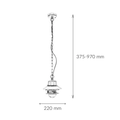 Metall Lampen|Rustikale Lampen*Elstead Außenlampe Edelstahl E27 IP44 in Silber Maritim