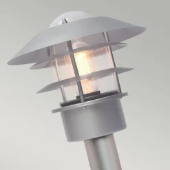 Außenleuchten Antik|Gartenlaternen*Elstead Außenlampe Edelstahl Glas 100 cm Skandinavisch IP44 E27