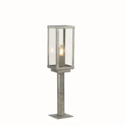 Wegeleuchten|Moderne Außenleuchten*Searchlight Außenlampe Garten 50 cm IP44 in Silber eckig E27