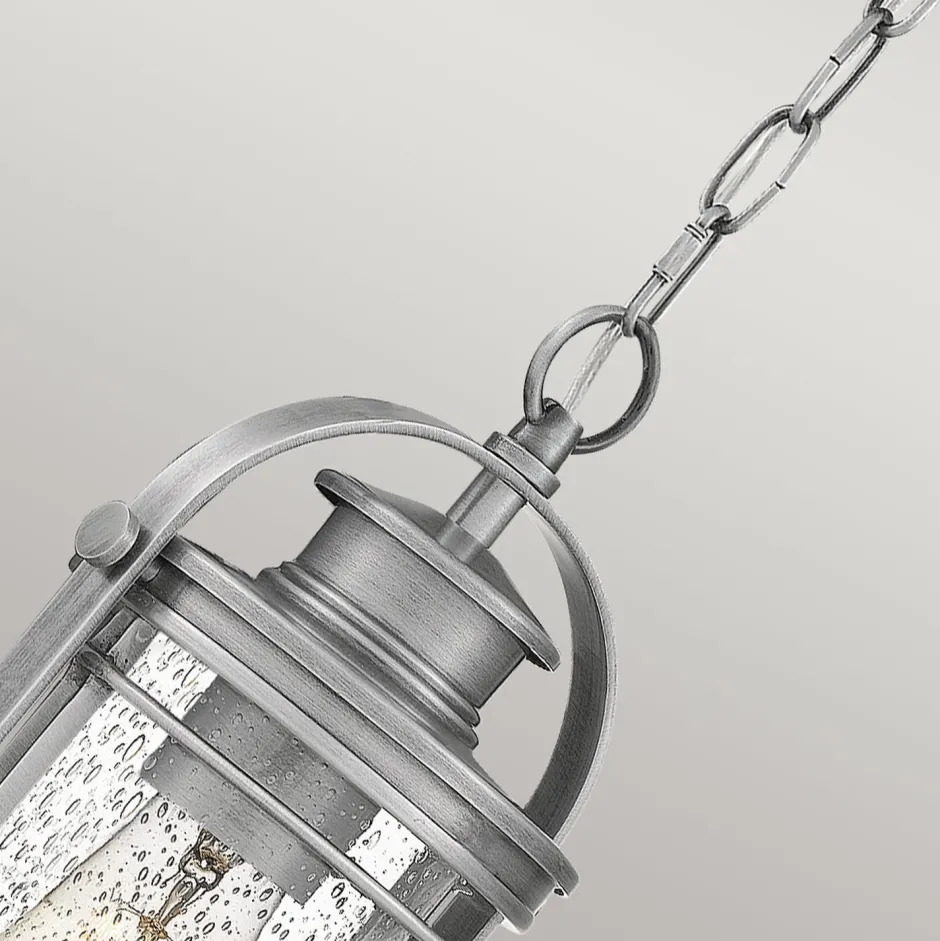 Elstead Außenlampe hängend Glas Alu E27 IP44 höhenverstellbar Maritim< Gartenlaternen|Industrie Lampen