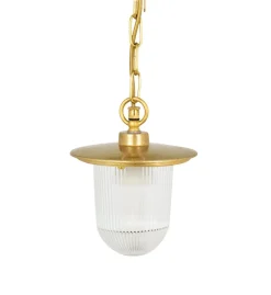 Gartenlaternen|Industrie Lampen*Andromeda Außenlampe hängend Messing Glas H: max. 75 cm IP44 E27