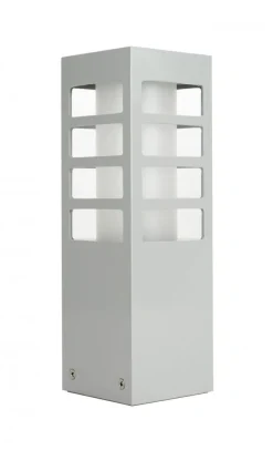 SU-MA Außenlampe in Silber 25cm klein wetterfest IP54< Moderne Außenleuchten|Wegeleuchten