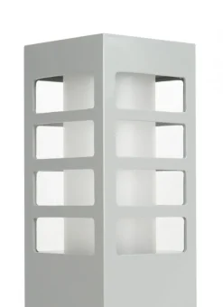 SU-MA Außenlampe in Silber 25cm klein wetterfest IP54< Moderne Außenleuchten|Wegeleuchten