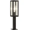 Metall Lampen|Wegeleuchten*Searchlight Außenlampe IP44 E27 45 cm Schwarz Glas Edelstahl Modern