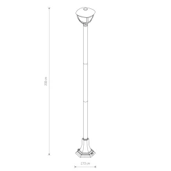 Nowodvorski Außenlampe IP44 Schwarz E27 200 cm Aluminium Modern< Gartenlaternen|Wegeleuchten