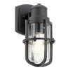 Rustikale Lampen|Maritime Lampen*Elstead Außenlampe IP44 Schwarz E27 Maritim Wand LERA