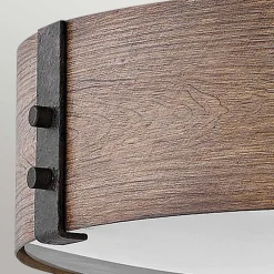 Elstead Außenlampe rund D: 38,1 cm IP44 E14 in Holz Optik blendarm< Metall Lampen|Rustikale Lampen