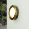 Lido Außenlampe Rund Messing Wand Haus Terrasse< Rustikale Lampen|Metall Lampen