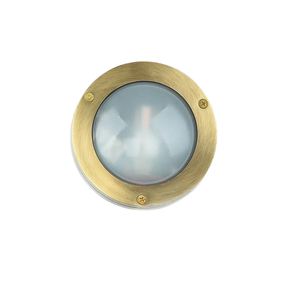 Lido Außenlampe Rund Messing Wand Haus Terrasse< Rustikale Lampen|Metall Lampen